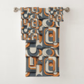 Cute minimalist tiled pattern bad handdoek (Insitu)