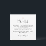Cute Minimalist Whimsical Black and White Wedding Kaart<br><div class="desc">Cute Minimalist Whimsical Black and White Wedding Invitation</div>