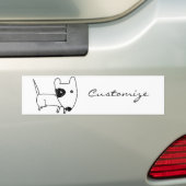 Cute Minimalistical Black-eye Dog Thunder_Cove Bumpersticker (Op auto)