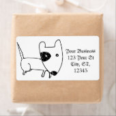Cute Minimalistical Black-eye Dog Thunder_Cove Etiket (Insitu)