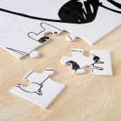 Cute Minimalistical Black-eye Dog Thunder_Cove Legpuzzel (Zijkant)