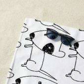 Cute Minimalistical Black-eye Dog Thunder_Cove Strandlaken (In situ)