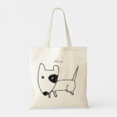 Cute Minimalistical Black-eye Dog Thunder_Cove Tote Bag (Achterkant)