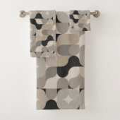 Cute minimalistisch tegelpatroon Bad Handdoek (Insitu)