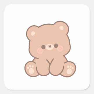 Cute Minimalistische Beer Cadeau & Envelop Sticker