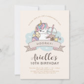 Cute Minimalistische Eenhoring Boba Bubble Milk Te Kaart (Voorkant)