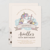 Cute Minimalistische Eenhoring Boba Bubble Milk Te Kaart (Voorkant / Achterkant)