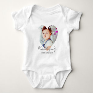 Cute Minimalistische Foto Eerste Verjaardagsfeestj Romper