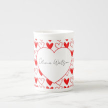 Cute Minimalistische Hartjes Patroon Gepersonalise