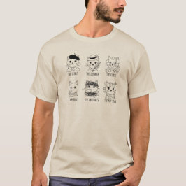 Cute Minimalistische Lijnkunst Dier Punt T-Shirt
