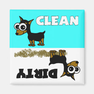 Cute Minpin Clean/Dirty Dishwaser Magnet