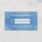 Cute Mint Animal print glitter monogram Afsprakenkaartje (Achterkant)