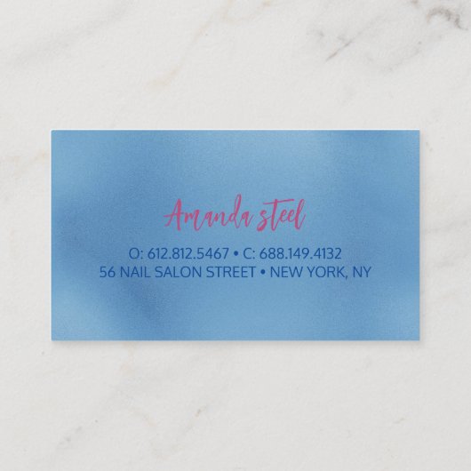 Cute Mint Animal print glitter monogram Visitekaartje (Achterkant)