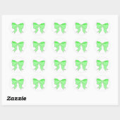 Cute Mint Bow Ronde Sticker (Vel)
