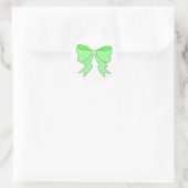Cute Mint Bow Ronde Sticker (Tas)