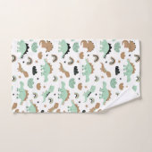Cute Mint Green Dinosaur Pattern Bad Handdoek (Handdoek)
