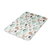 Cute Mint Green Dinosaur Pattern Badmat (Gekanteld)
