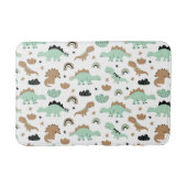 Cute Mint Green Dinosaur Pattern Badmat (Voorkant)