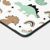 Cute Mint Green Dinosaur Pattern Bureaumat (Hoek)