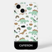 Cute Mint Green Dinosaur Pattern Case-Mate iPhone Case (Achterkant)