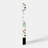 Cute Mint Green Dinosaur Pattern iPhone Hoesje (Linkerkant)