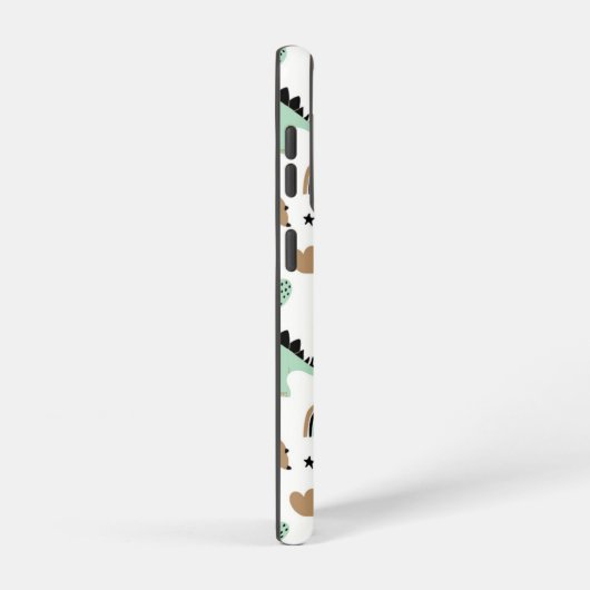 Cute Mint Green Dinosaur Pattern Samsung Galaxy Hoesje (Rechterkant)