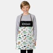 Cute Mint Green Dinosaur Pattern Schort (Gedragen)