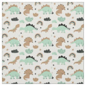 Cute Mint Green Dinosaur Pattern Stof (Swatch)