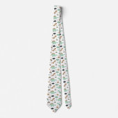 Cute Mint Green Dinosaur Pattern Stropdas (Voorkant)