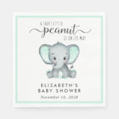 Cute Mint Green Elephant Baby shower Servet (Voorkant)