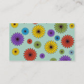 Cute Mint Green Floral Visitekaartje (Achterkant)