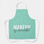 Cute Mint Green Haarstylist Makeup Artist Salon Schort (Voorkant)