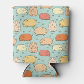 Cute Mint Pig Pattern Blikjeskoeler (Voorkant)