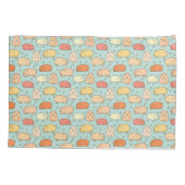 Cute Mint Pig Pattern Kussensloop (Achterkant)