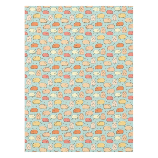 Cute Mint Pig Pattern Tafelkleed (Voorkant)