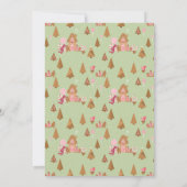 Cute Mint Pink Gingerbrood Candy Canards Fotokaart Kaart (Achterkant)