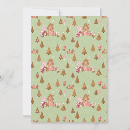 Cute Mint Pink Gingerbrood Candy Canards Fotokaart Kaart (Achterkant)