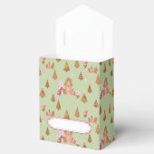 Cute Mint Pink Gingerbrood Candy Cane Tent Bedankdoosjes (Geopend)