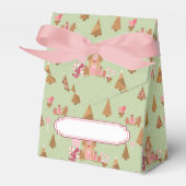 Cute Mint Pink Gingerbrood Candy Cane Tent Bedankdoosjes (Voorkant Zijde)