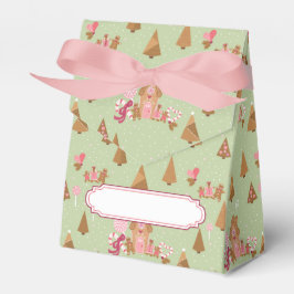 Cute Mint Pink Gingerbrood Candy Cane Tent Bedankdoosjes