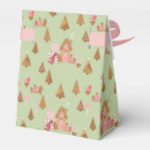 Cute Mint Pink Gingerbrood Candy Cane Tent Bedankdoosjes (Achterkant)