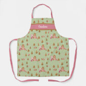 Cute Mint Pink Gingerbrood Candy Canes Schort (Voorkant)