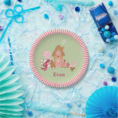 Cute Mint Pink Gingerbrood Snoep Bord (Feest)