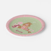 Cute Mint Pink Gingerbrood Snoep Bord (Gekanteld)