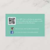 Cute Mint Polka Dots with Girly Monogram Boutique Visitekaartje (Achterkant)