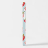 Cute Mint Strawberry-patroon iPhone Hoesje (Linkerkant)