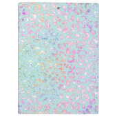 Cute Mint Unicorn Animal print glitter monogram Klembord (Achterkant)