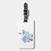 Cute Mischievous Cartoon Baby Unicorn Bagagelabel (Voorkant verticaal)