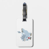 Cute Mischievous Cartoon Baby Unicorn Bagagelabel (Achterkant verticaal)