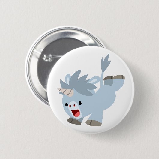 Cute Mischievous Cartoon Baby Unicorn Button Badge (Voorkant /achterkant)